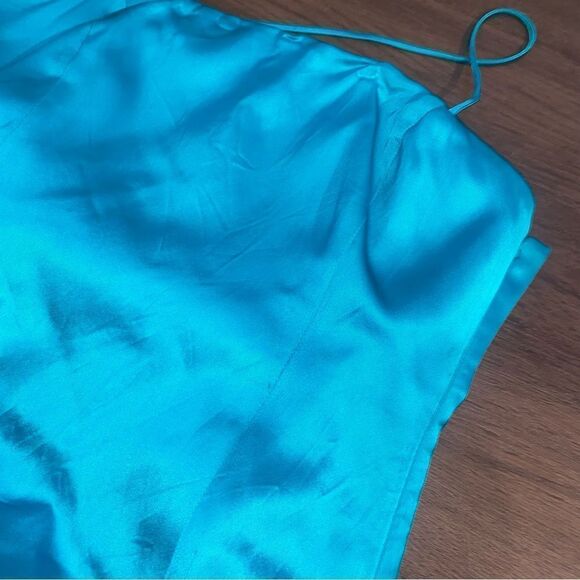 REVOLVE GAUGE81 Teal One Strap Mini Dress - Picture 3 of 3